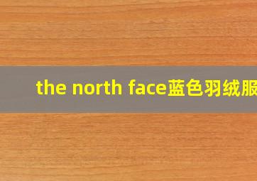 the north face蓝色羽绒服